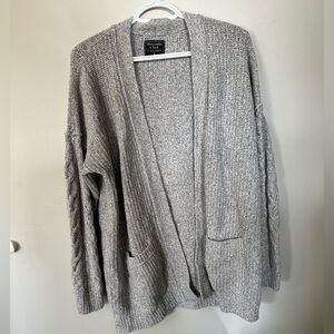 Abercrombie & Fitch Gray Cardigan Sweater